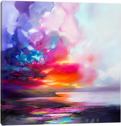 Diffusion II Canvas Art Print - Purple Abstract Art