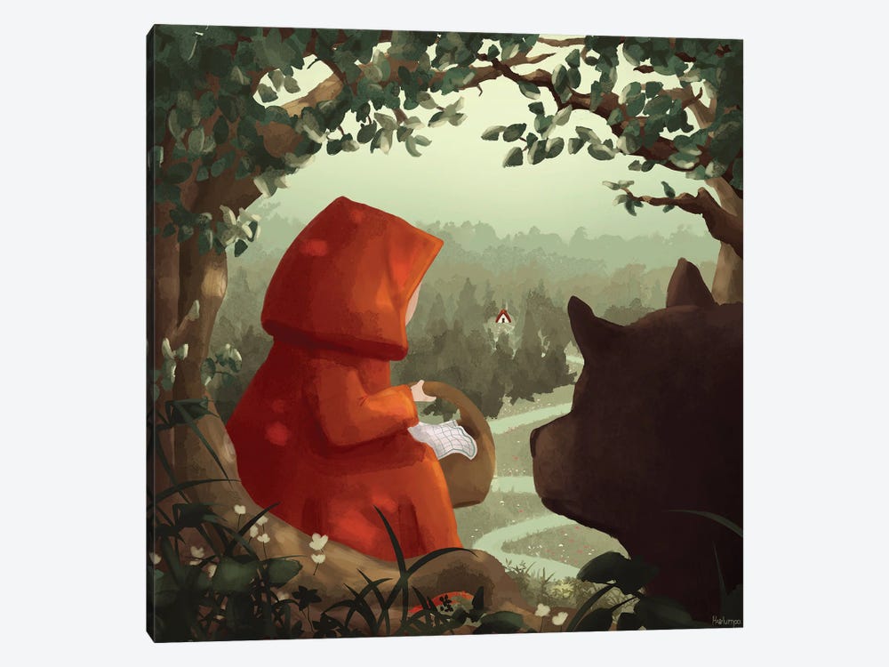 Little Red Riding Hood by Holumpa 1-piece Canvas Art Print