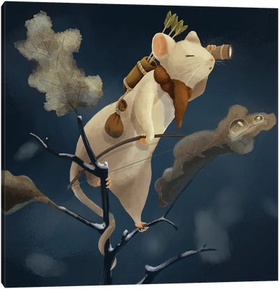 Mouse Scout Canvas Art Print - Holumpa