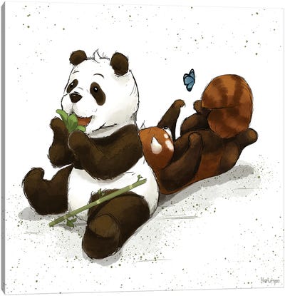 Pandafriends Canvas Art Print - Holumpa