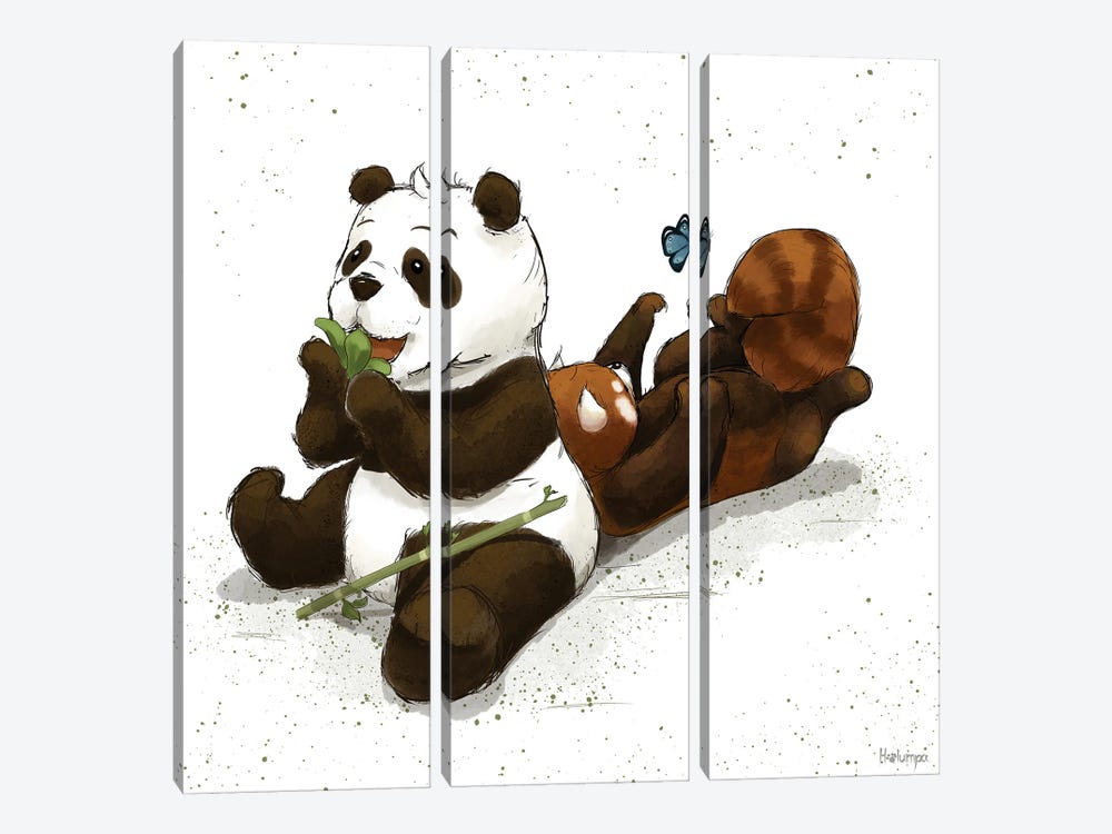 Pandafriends by Holumpa 3-piece Art Print