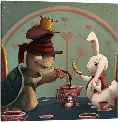 Teaparty Canvas Art Print - Fairytale Scenes