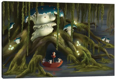 The Mushroom King Canvas Art Print - Fairytale Scenes