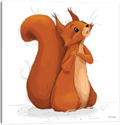 Squirrel Canvas Art Print - Holumpa