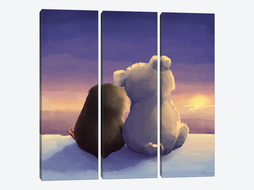 Sunrise by Holumpa 3-piece Canvas Art Print