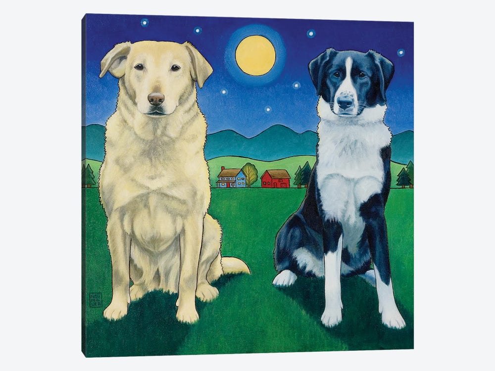 Two Dog Night by Stacey Neumiller 1-piece Canvas Artwork