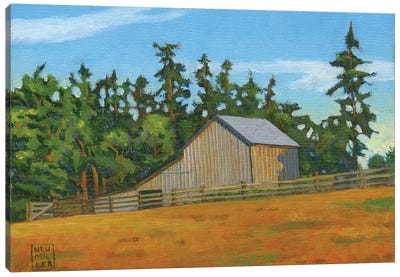 West Beach Barn Canvas Art Print - Barns