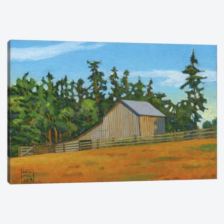 West Beach Barn Canvas Print #SNM105} by Stacey Neumiller Canvas Artwork