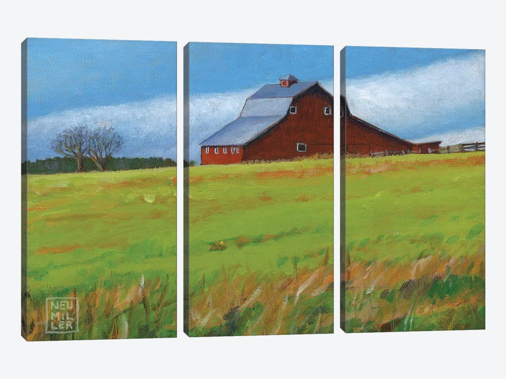 Whidbey Barn II by Stacey Neumiller 3-piece Canvas Art Print