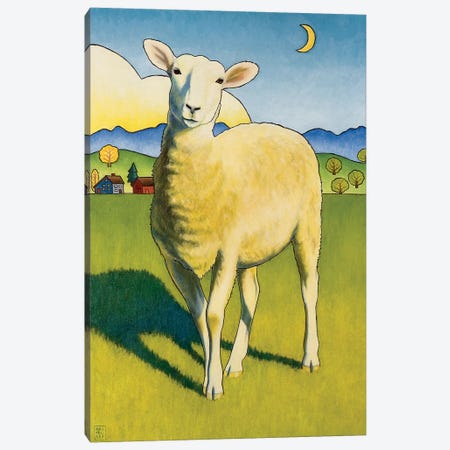Who Are Ewe Canvas Print #SNM109} by Stacey Neumiller Art Print