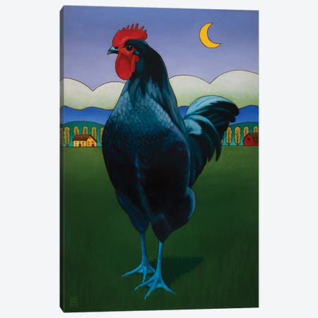 Chanticleer Canvas Print #SNM110} by Stacey Neumiller Canvas Artwork
