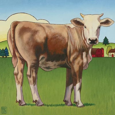 Cow Girl by Stacey Neumiller art print