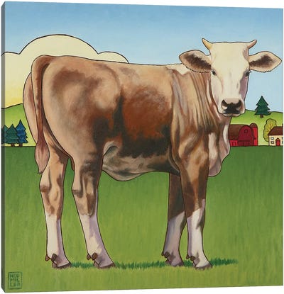 Cow Girl Canvas Art Print - Stacey Neumiller