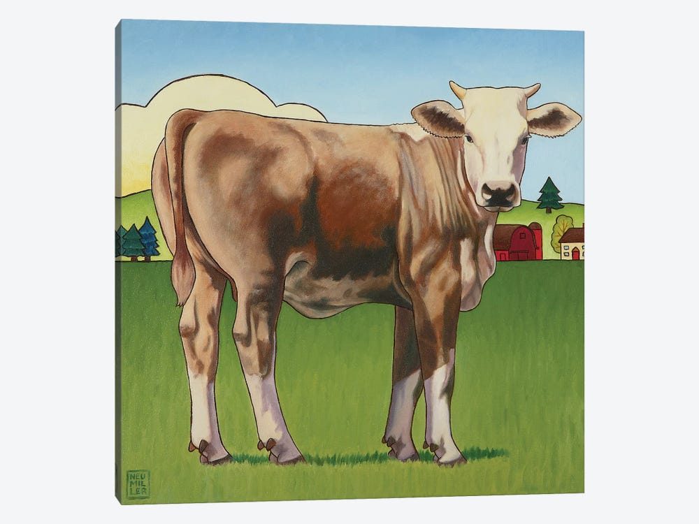Cow Girl by Stacey Neumiller 1-piece Canvas Art