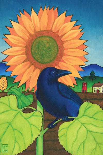 Stacey Neumiller: Crow In The Garden by Stacey Neumiller