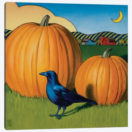 Crow's Harvest Canvas Print #SNM22} by Stacey Neumiller Art Print