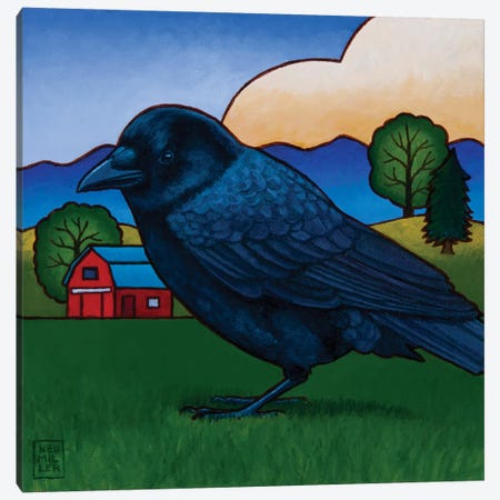 Ann's Crow Canvas Print #SNM3} by Stacey Neumiller Canvas Print