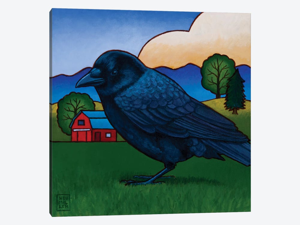 Ann's Crow by Stacey Neumiller 1-piece Canvas Art