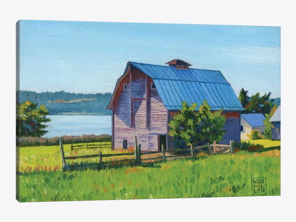 Penn Cove Barn by Stacey Neumiller 1-piece Canvas Art Print