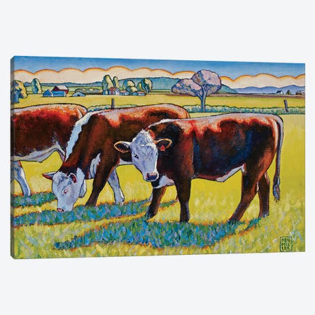 Prairie Lunch Canvas Print #SNM68} by Stacey Neumiller Art Print