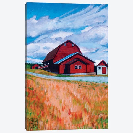 Reuble Barn Canvas Print #SNM70} by Stacey Neumiller Canvas Art