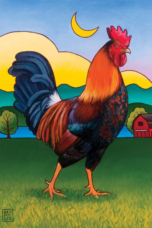 Rufus The Rooster by Stacey Neumiller wall art