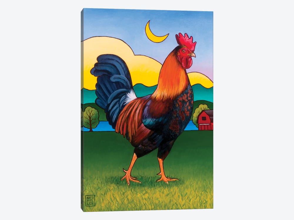 Rufus The Rooster by Stacey Neumiller 1-piece Canvas Wall Art