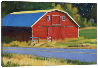 Sherman Squash Barn Canvas Art Print - Barns
