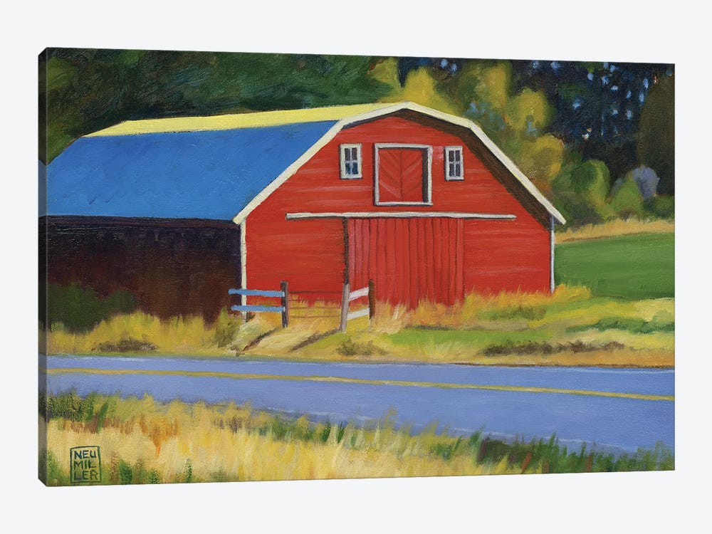 Sherman Squash Barn by Stacey Neumiller 1-piece Canvas Artwork