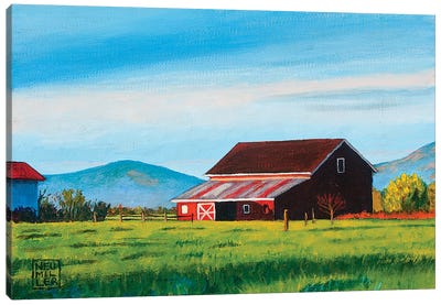 Skagit Valley Barn II Canvas Art Print - Barns