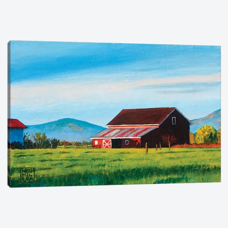 Skagit Valley Barn II Canvas Print #SNM83} by Stacey Neumiller Art Print