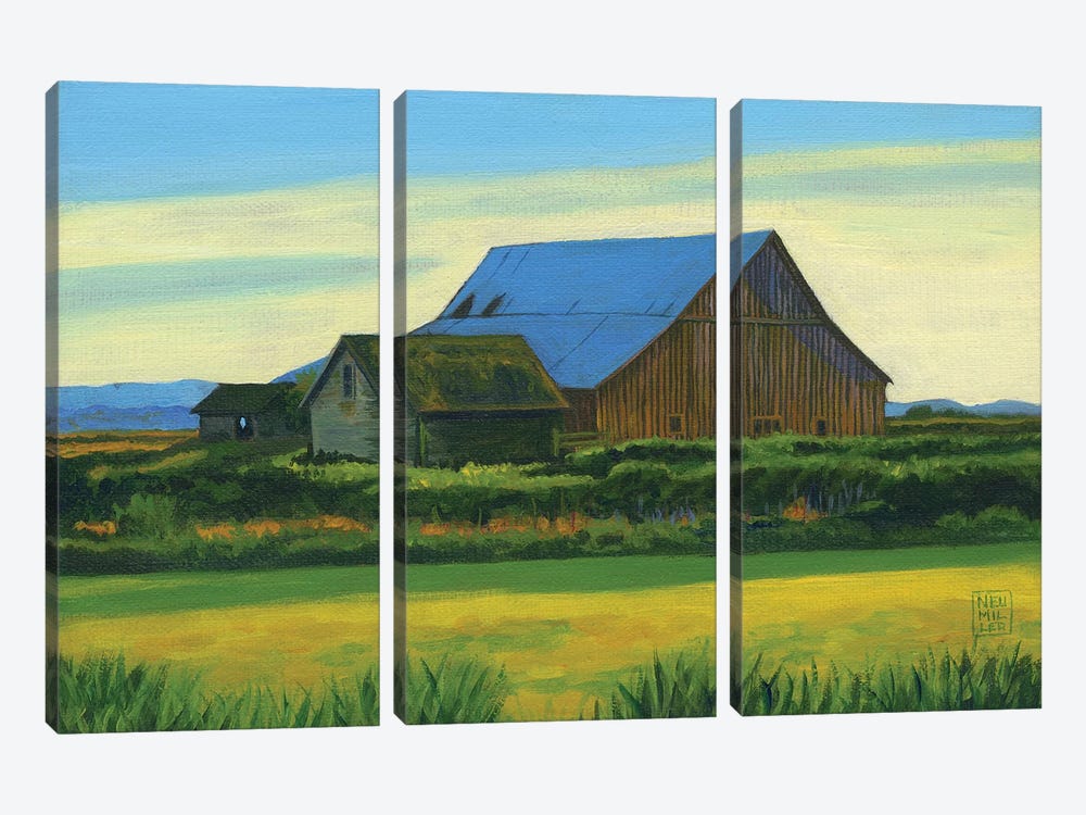 Skagit Valley Barn IV by Stacey Neumiller 3-piece Canvas Print