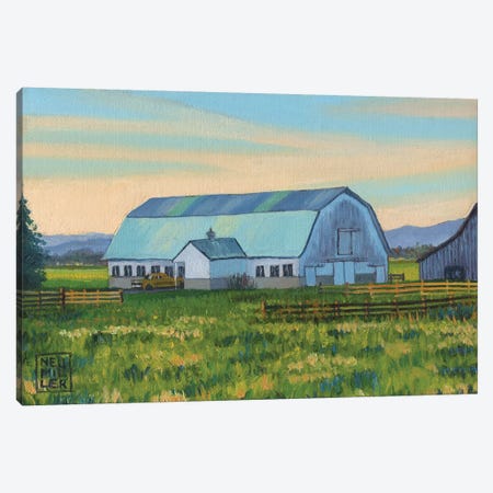 Skagit Valley Barn X Canvas Print #SNM88} by Stacey Neumiller Canvas Print