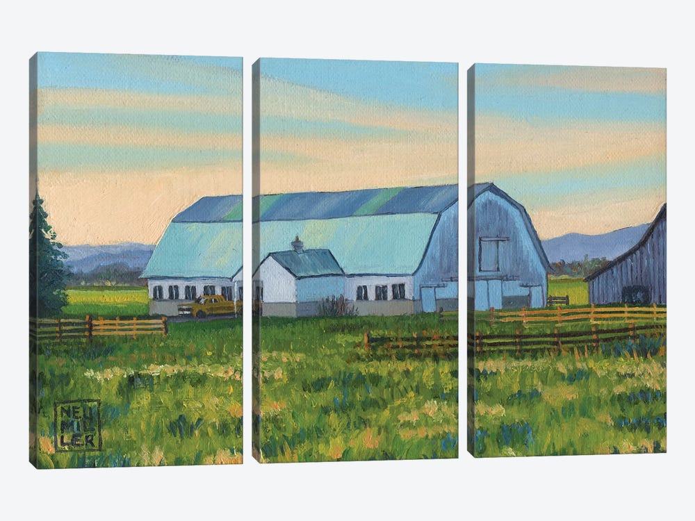 Skagit Valley Barn X by Stacey Neumiller 3-piece Canvas Art