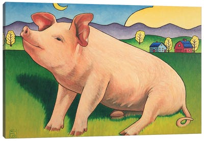 Some Pig Canvas Art Print - Stacey Neumiller