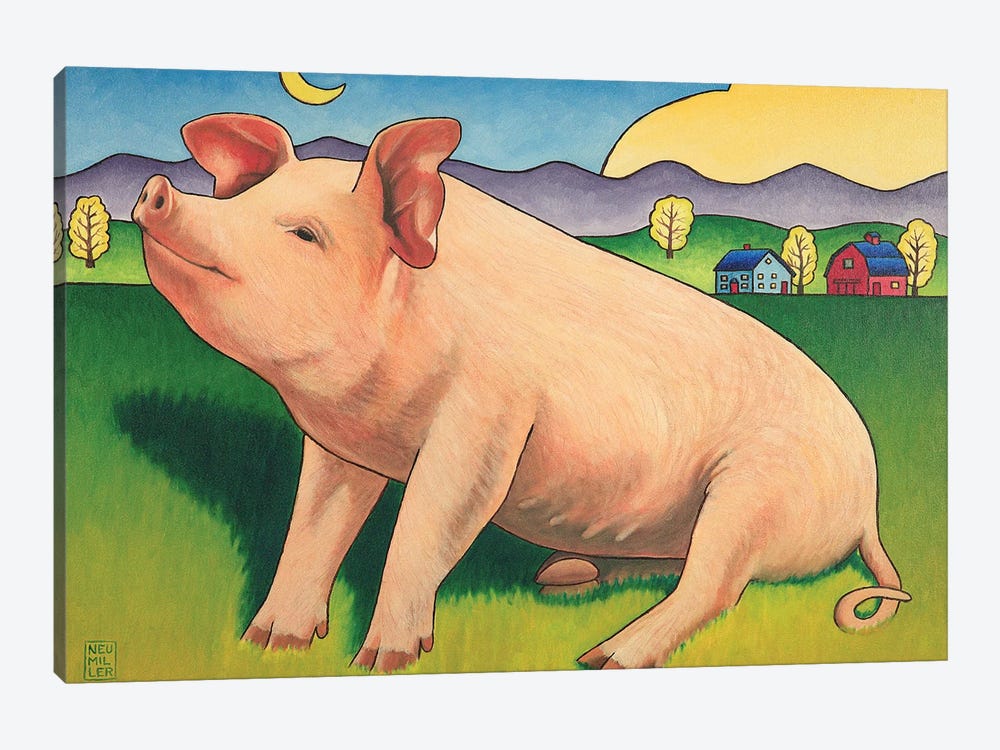 Some Pig by Stacey Neumiller 1-piece Canvas Wall Art