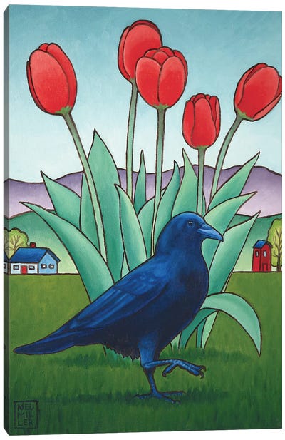 Tip-Toe Through The Tulips Canvas Art Print - Stacey Neumiller