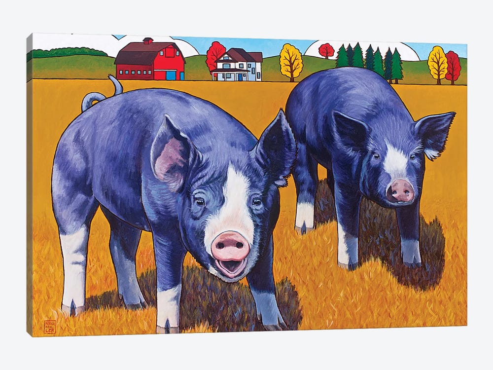 Big Pigs by Stacey Neumiller 1-piece Canvas Wall Art