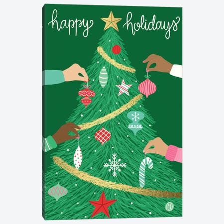 Happy Holidays Canvas Print #SNN16} by Taylor Shannon Canvas Wall Art