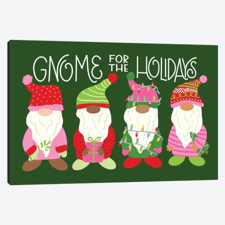 Gnome for the Holidays Canvas Print #SNN17} by Taylor Shannon Canvas Art