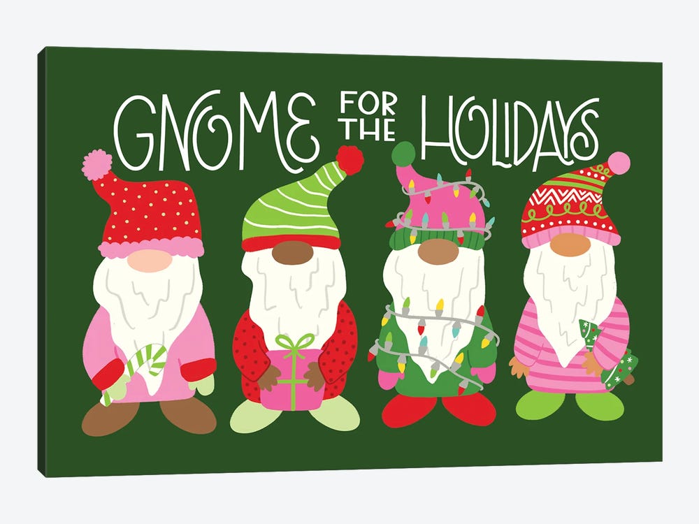 Gnome for the Holidays by Taylor Shannon 1-piece Canvas Wall Art