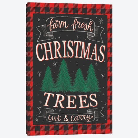 Farmhouse Christmas Trees Canvas Print #SNN18} by Taylor Shannon Art Print