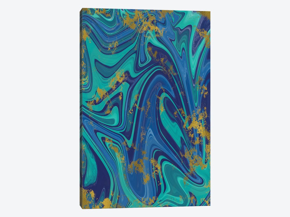 Gold Foil Blue Marble I by Taylor Shannon 1-piece Art Print