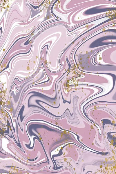 Taylor Shannon: Gold Foil Purple Marble II by Taylor Shannon