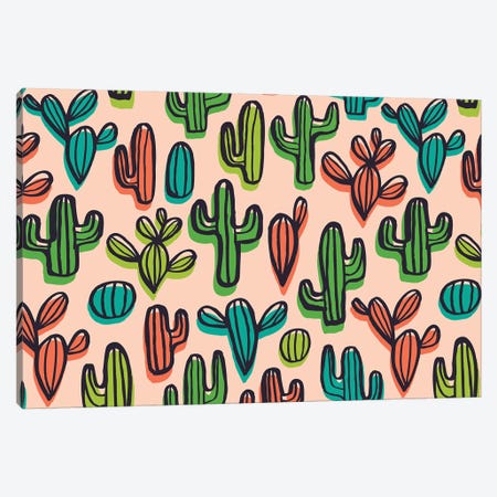 Cute Cacti I Canvas Print #SNN4} by Taylor Shannon Canvas Print