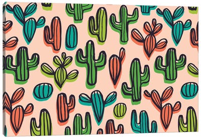 Cute Cacti I Canvas Art Print