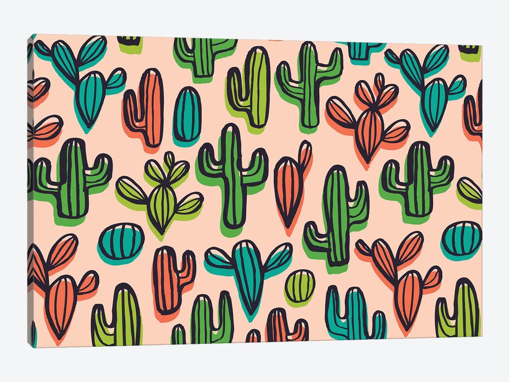 Cute Cacti I by Taylor Shannon 1-piece Canvas Art