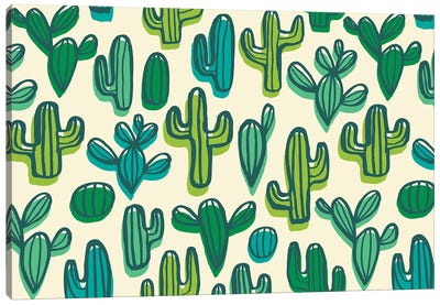 Cute Cacti II Canvas Art Print