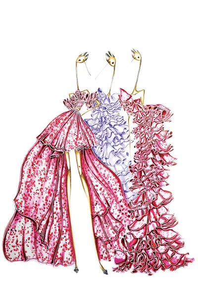 Giambattista Valli Pink by Sofie Nordstrøm canvas print