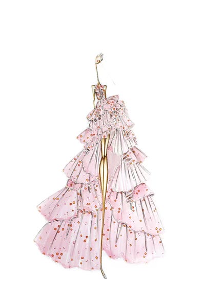 Giambattista Valli Rose by Sofie Nordstrøm framed canvas print